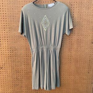 Vintage Romper Playsuit One Piece Womens 90s Y2k Funky Green Adolfo Sport Medium